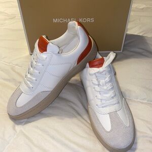 Michael Kors Men's Sneakers in White and Orange